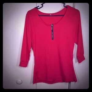 Womens zipper down shirt